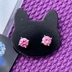 Stunning Pink Moissanite Earrings